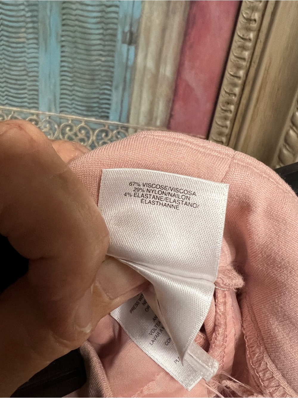 Anne Klein Blush Pink Tailored Knit Pants - Picture 7 of 15